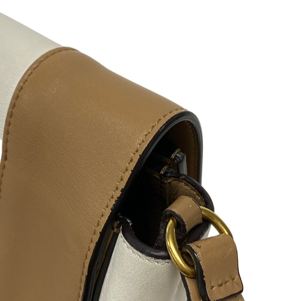 Celine Frame Medium Shoulder Bag White Light Brown - Picture 15 of 15